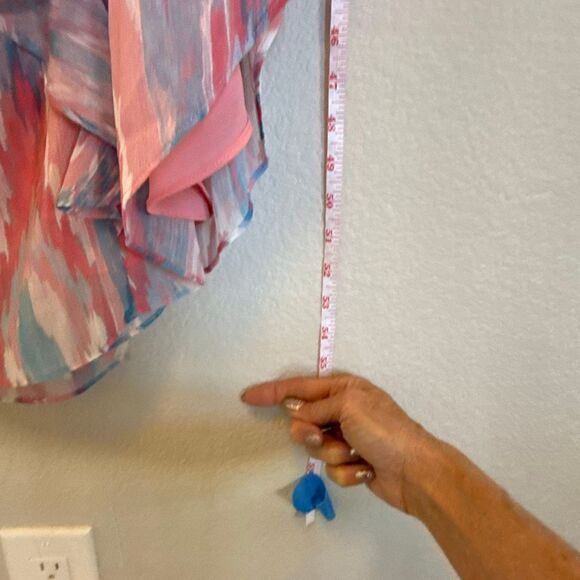 NWT Ramy Brook “Anika” ruffle chiffon maxi dress in pink and blue hues. Size 2 - Picture 7 of 14